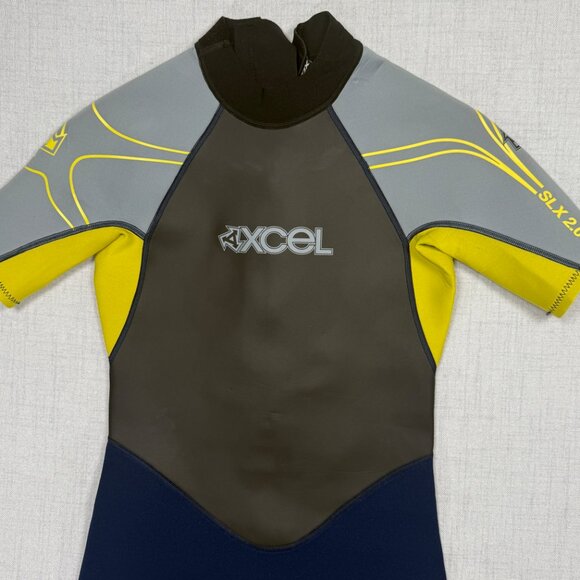 XCEL Wetsuit SLX 2.0 Youth Short Sleeve Black Gray Yellow Nylon Size 16 - Picture 4 of 10